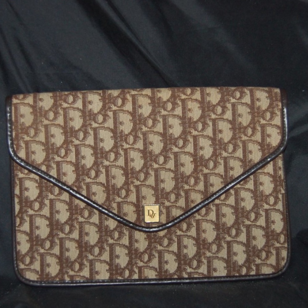 Vintage Dior Oblique Clutch Authentic - Picture 6 of 8